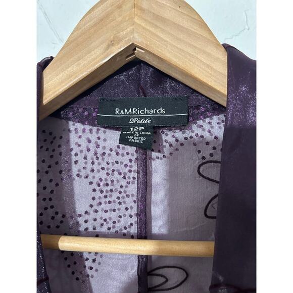 Vintage R&M Richards Sheath Formal Dress in Eggplant Sz 12P - Picture 16 of 16